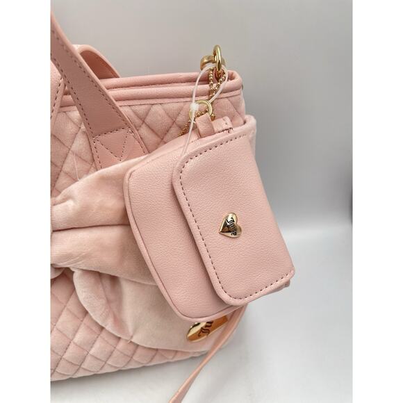 NWT Juicy Couture Pink Diamond Tied With A Bow Mini Tote Light Pink Handbag 🎀 - Picture 8 of 13